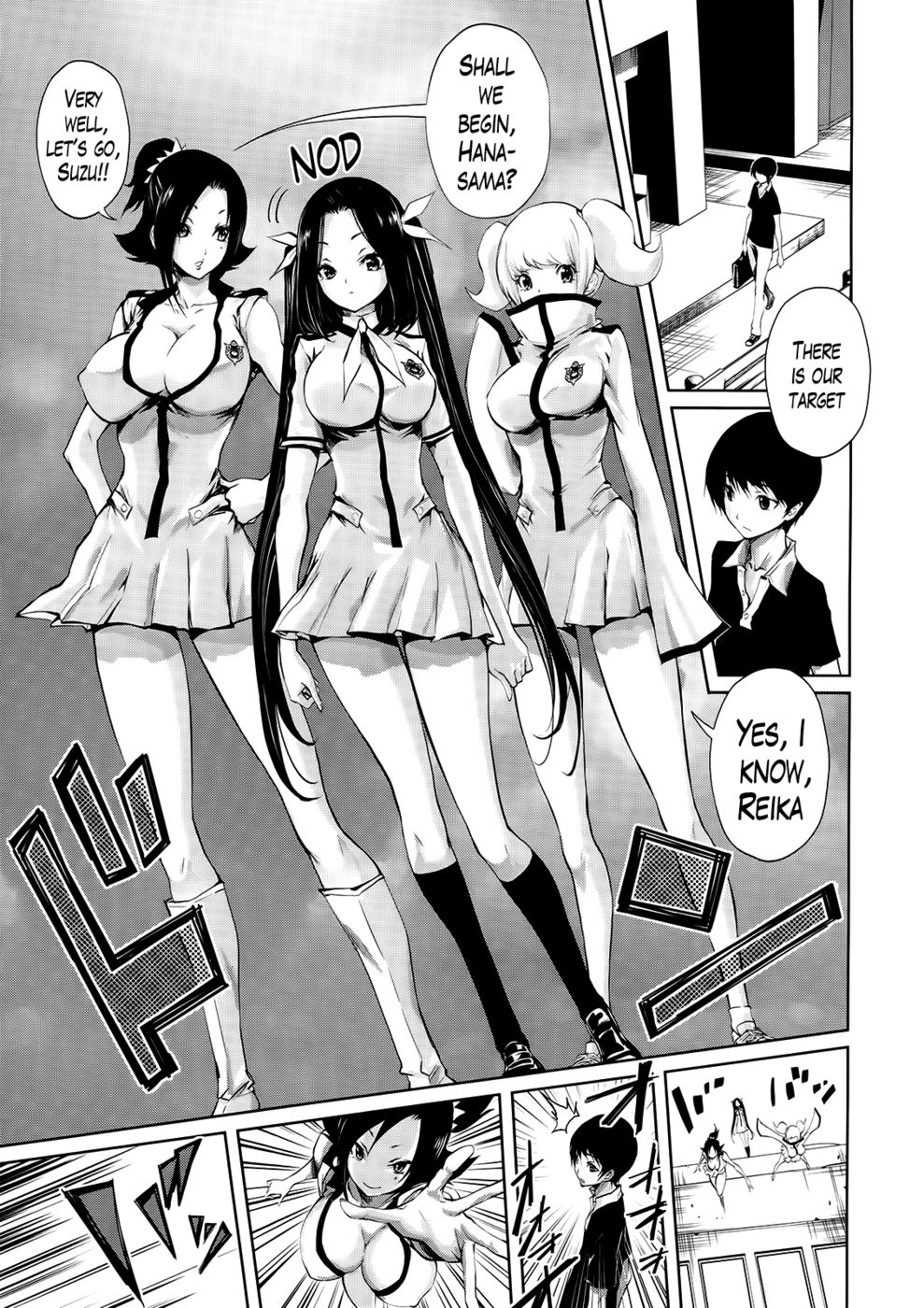 Hentai Manga Comic-Harem Butai wa Boku wo Shaburi Tsukusu-Chapter 6-1